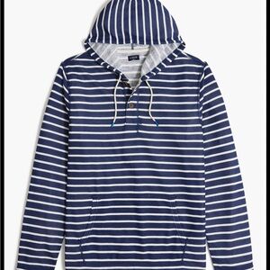 J. Crew Blue and White Striped Hoodie